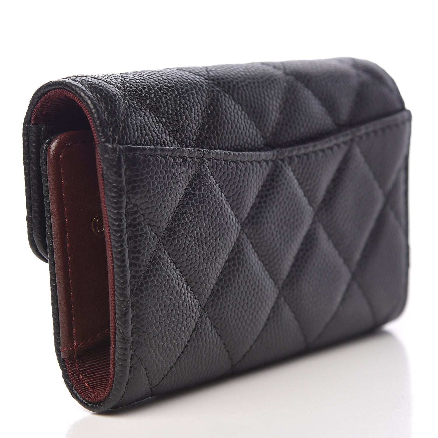 Chanel Caviar Quilted Classic 4 Key Holder Wallet Black 3 of 10