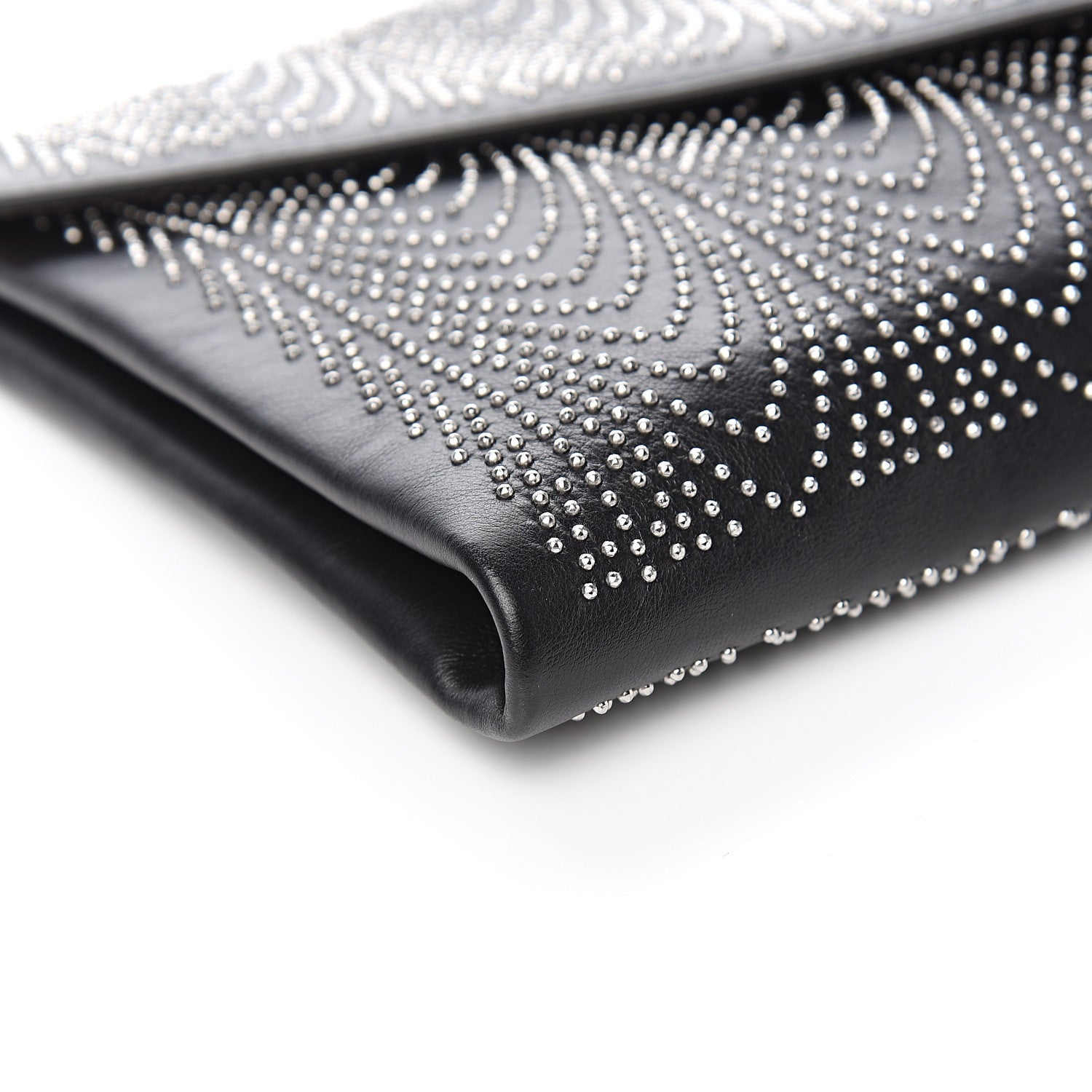 Alaia Calfskin Studded Envelope Clutch Black 7 of 9