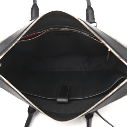 Salvatore Ferragamo Gancini Monogram Calfskin Briefcase Black Grey 7 of 9