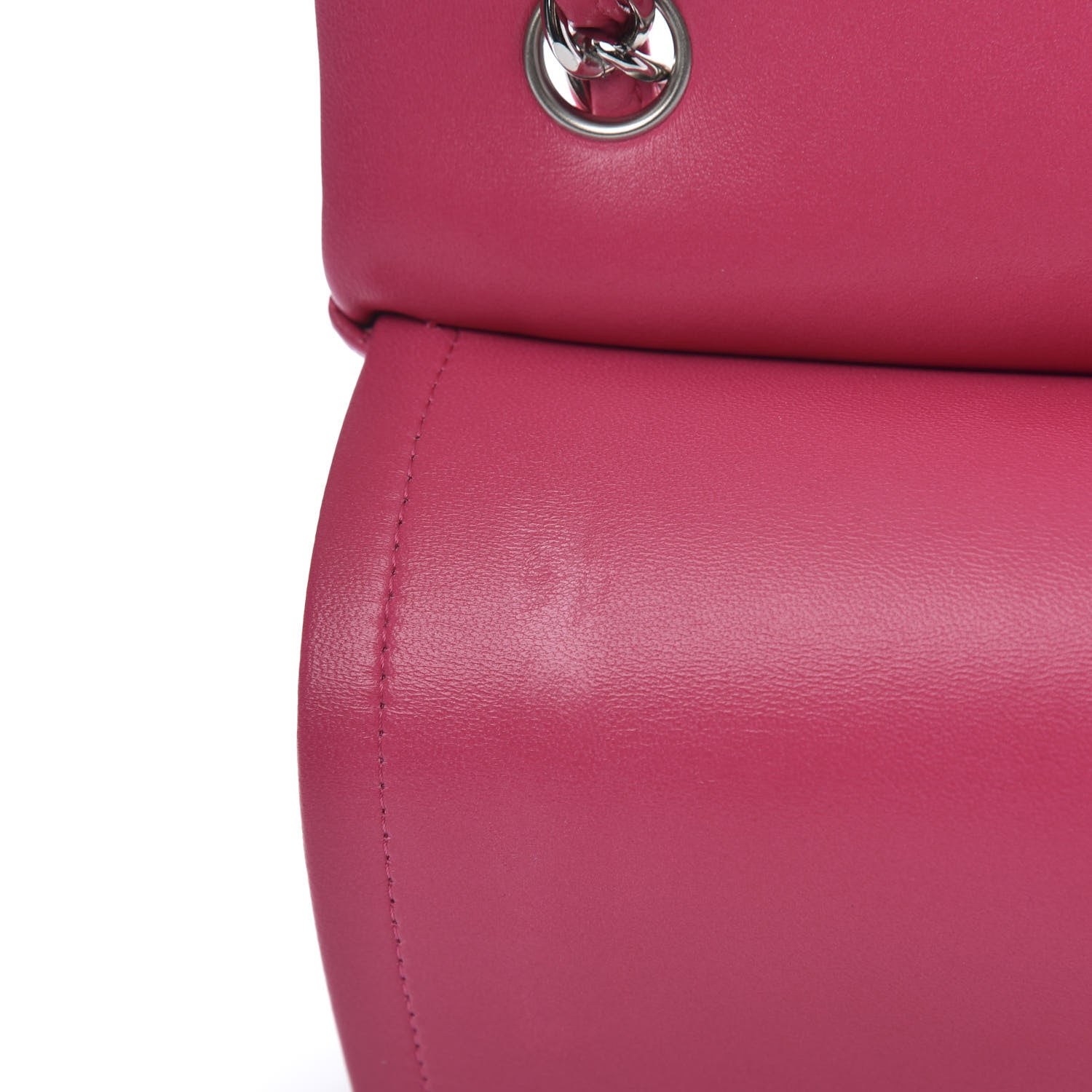 Chanel Lambskin Quilted Jumbo Double Flap Dark Pink 15 of 15