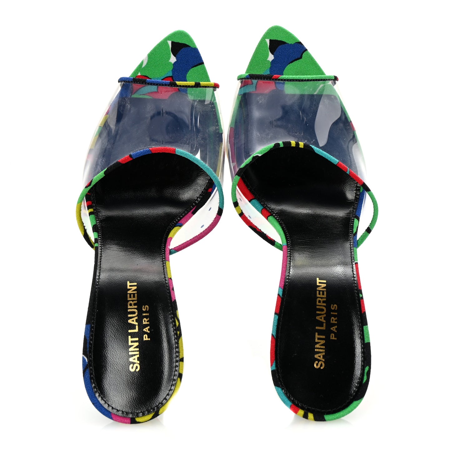 Transparent Ibiza Flower Gippy 95 Mule Sandals 40 Multicolor