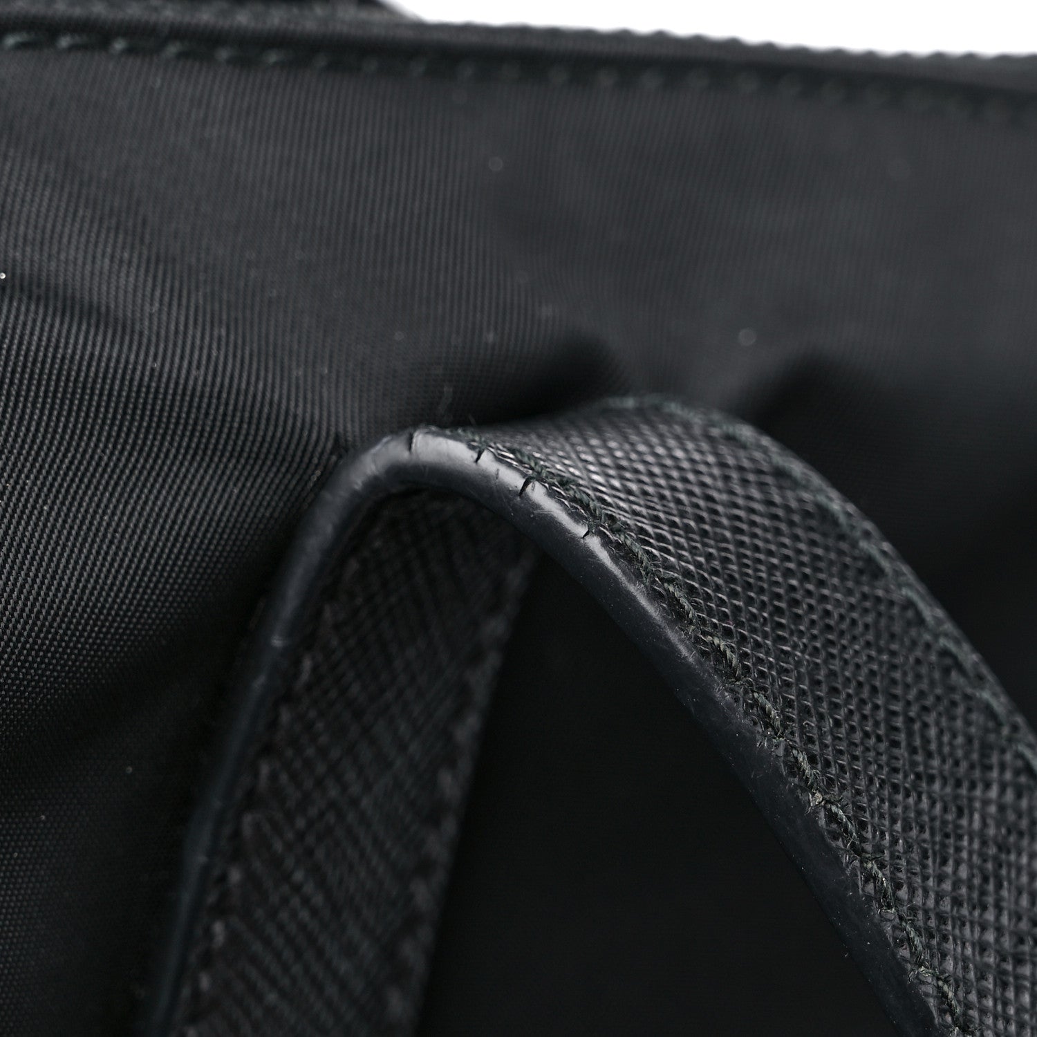 Prada Tessuto Nylon Vela Saffiano Tote Black 13 of 13