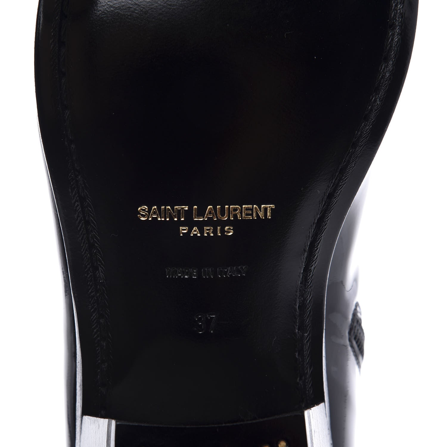 Saint Laurent Vernice Belle Button Ankle Boots 37 Black 9 of 11