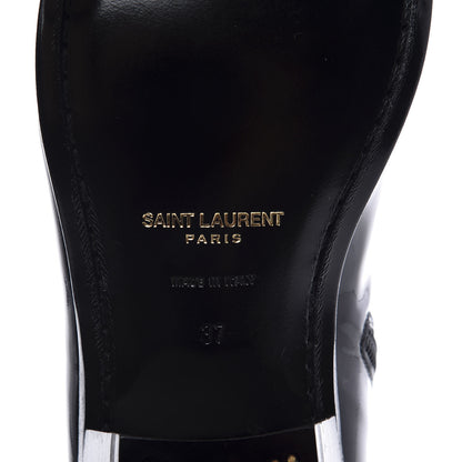 Saint Laurent Vernice Belle Button Ankle Boots 37 Black 9 of 11