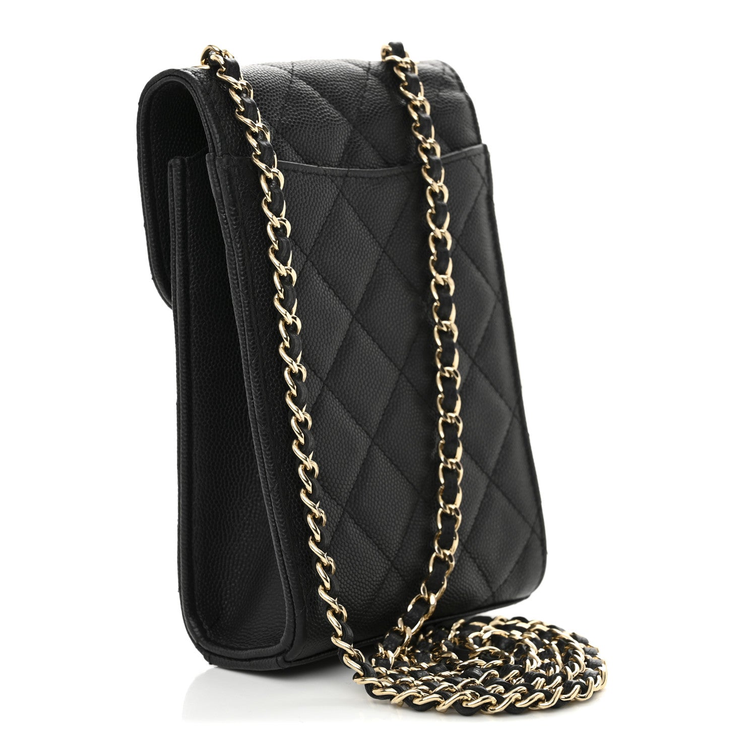 Chanel Caviar Quilted Classic Phone Holder Black 3 of 11