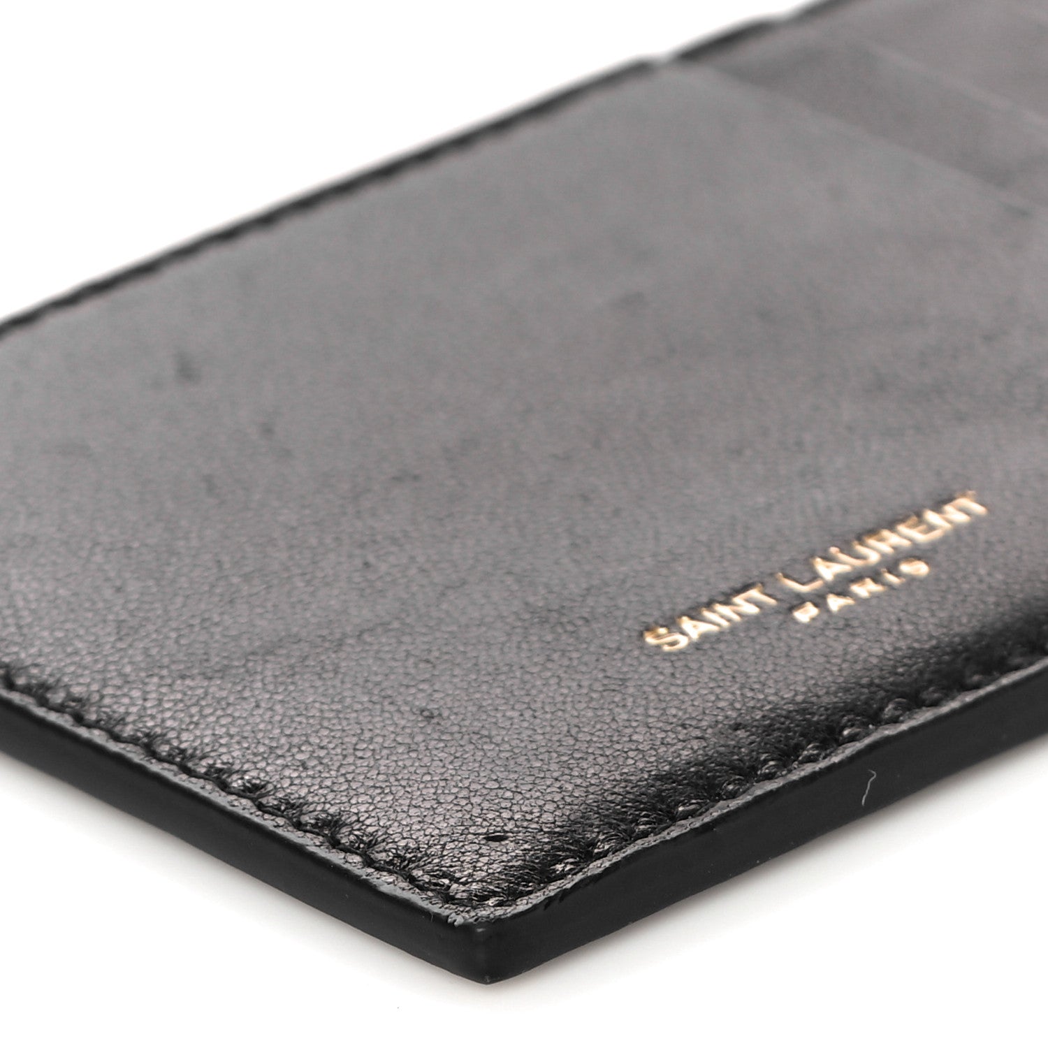 Saint Laurent Calfskin 5 Fragments Zip Pouch Card Holder Black 5 of 12