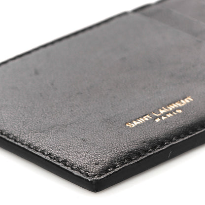 Saint Laurent Calfskin 5 Fragments Zip Pouch Card Holder Black 5 of 12