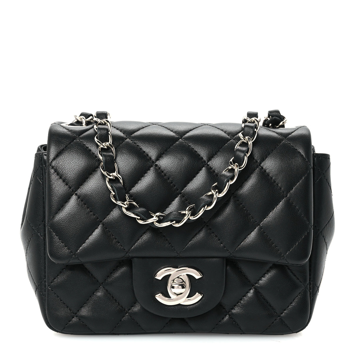 Chanel Lambskin Quilted Mini Square Flap Black 1 of 11
