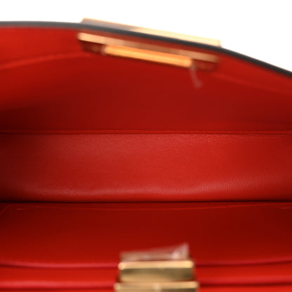 Fendi Vitello Seta Nappa Plexiglass Bi-Color Small Peekaboo I SEE U Satchel Miele Scuro Tulipano 6 of 11