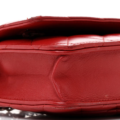 Chanel Lambskin Quilted Wallet On Chain WOC Red 10 of 15