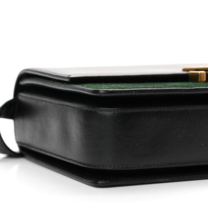 Saint Laurent Smooth Calfskin Suede Medium Bellechasse Black Dark Green 8 of 11