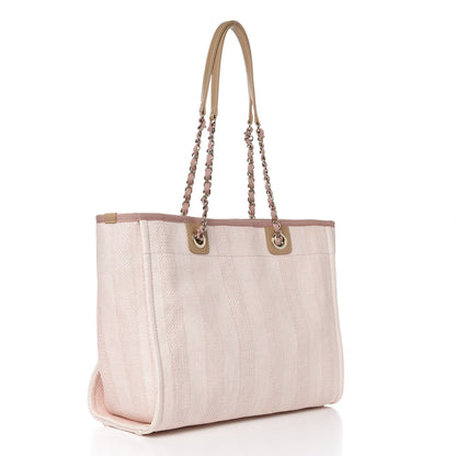 Chanel Mixed Fibers Striped Small Deauville Tote Light Pink 2 of 10