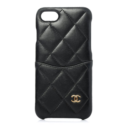 Chanel Lambskin Quilted iPhone 7/8 Coco Tech Case Black 1 of 4