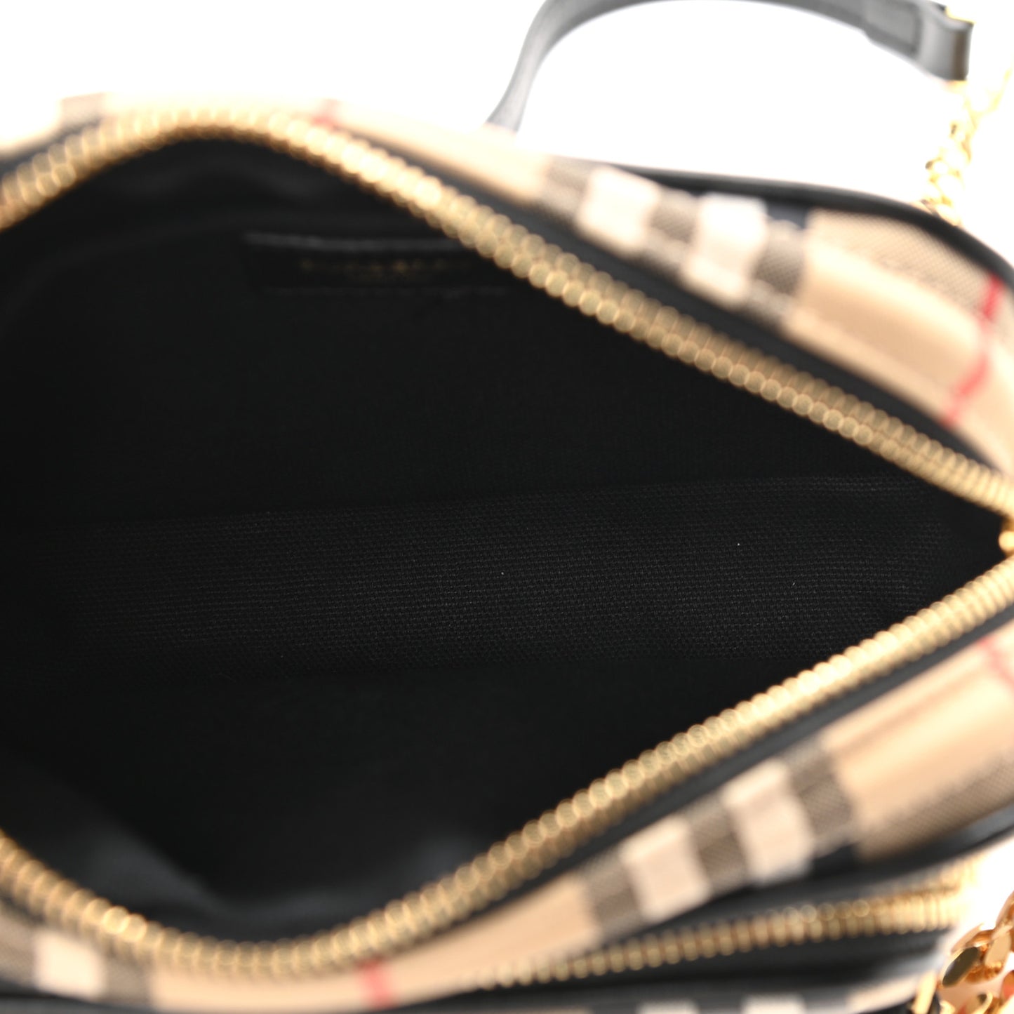 Calfskin Vintage Check Camera Bag Archive Beige
