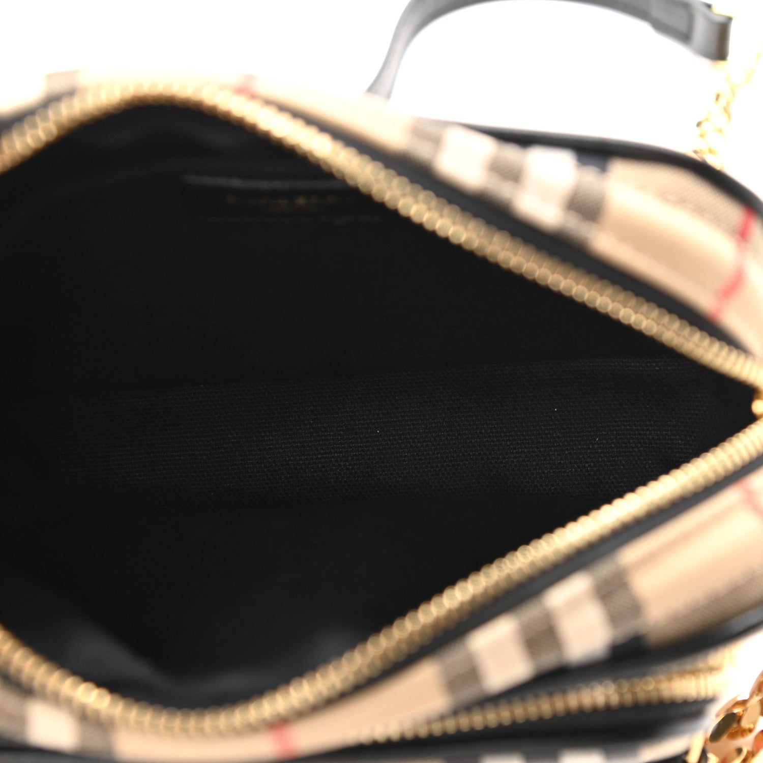Burberry Calfskin Vintage Check Camera Bag Archive Beige 5 of 12
