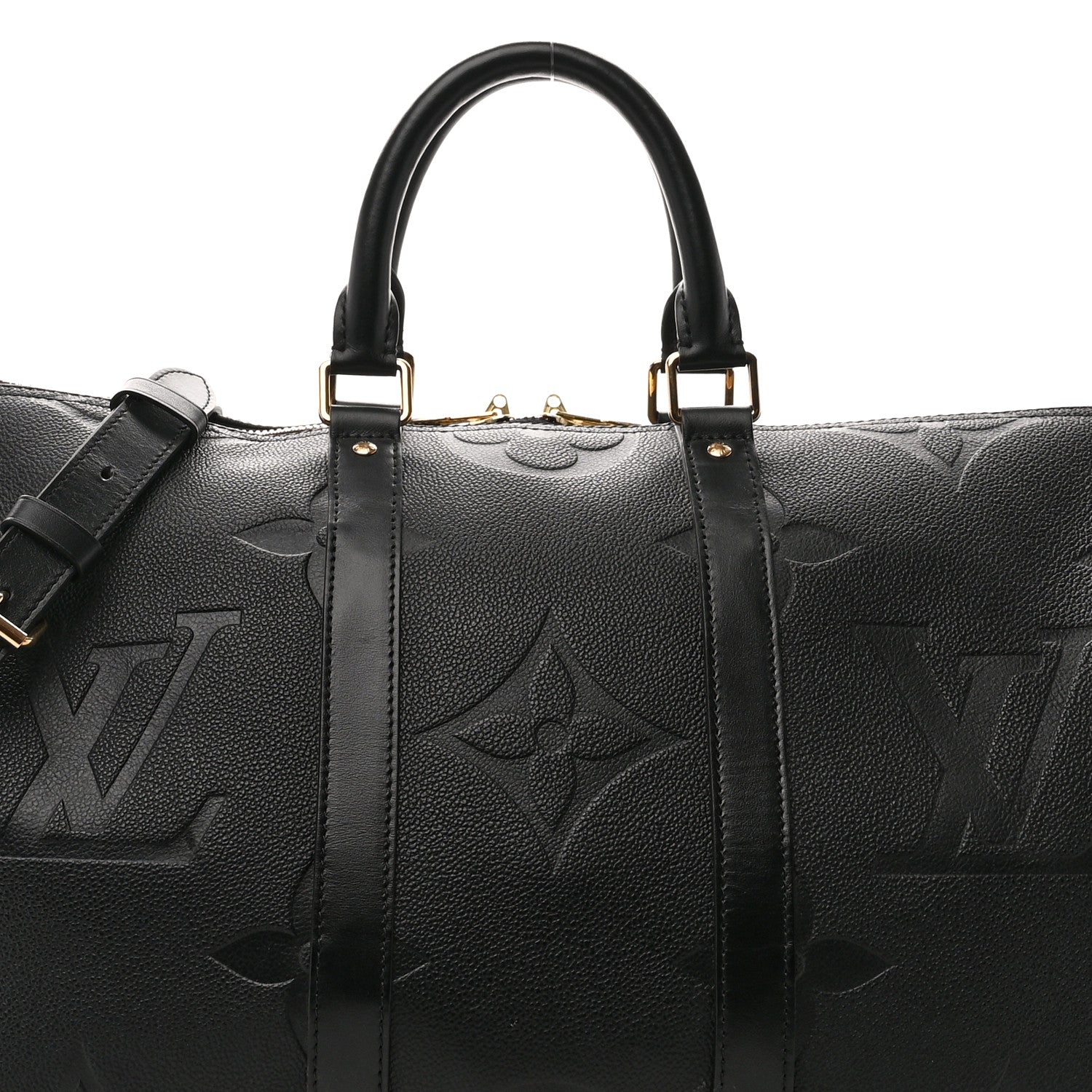 Louis Vuitton Empreinte Monogram Giant Keepall Bandouliere 45 Black 5 of 9