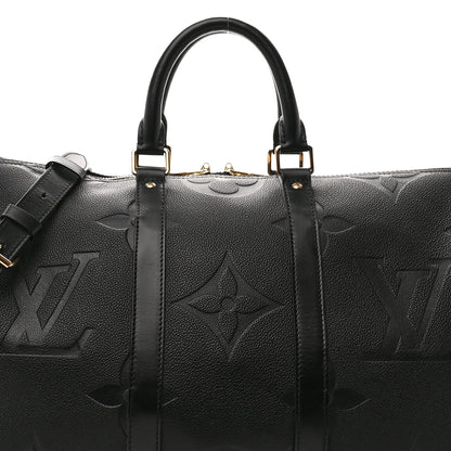 Louis Vuitton Empreinte Monogram Giant Keepall Bandouliere 45 Black 5 of 9