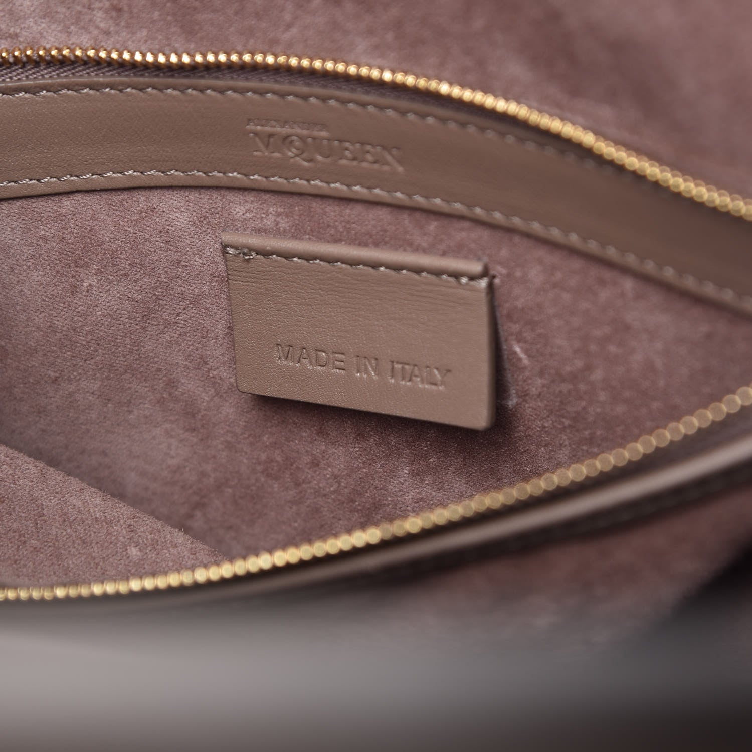 Alexander McQueen Calfskin Embossed Suede Large Heroine Tan 10 of 12