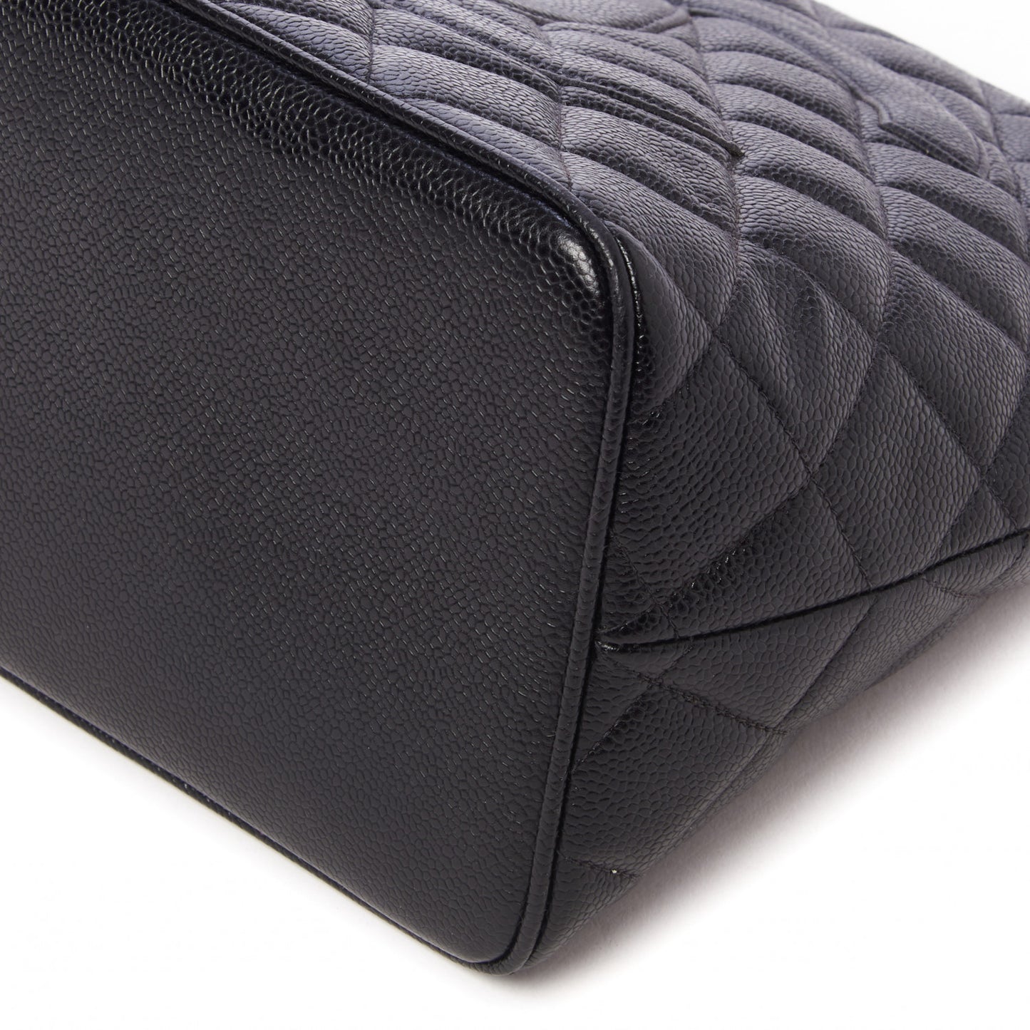 Caviar Quilted Medallion Tote Black