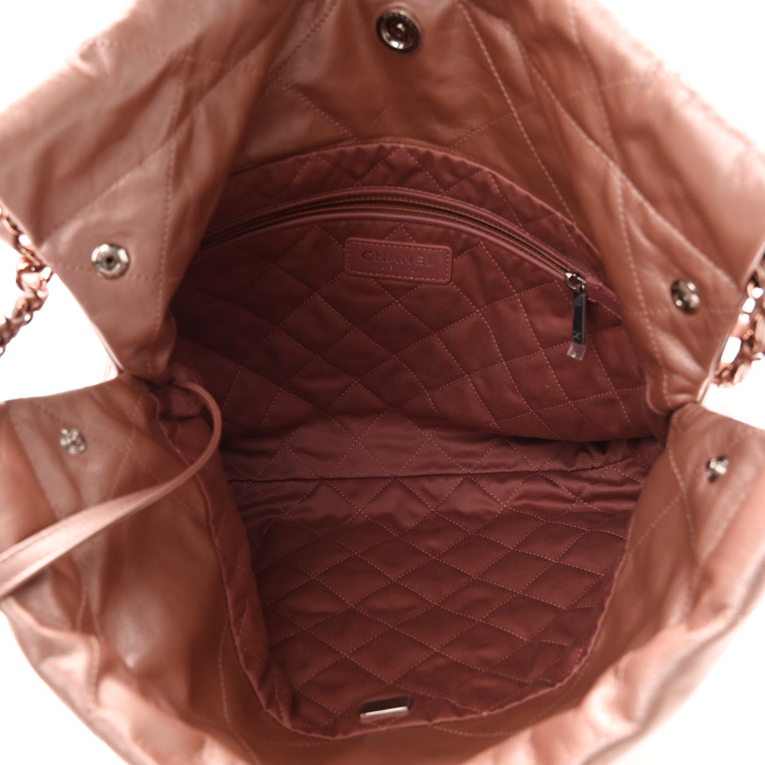 Chanel Metallic Calfskin Quilted Small Chanel 22 Pink 6 of 10