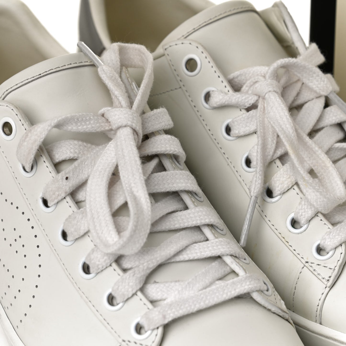 Calfskin Interlocking G Perforated Womens Ace Sneakers 39 White Grey Sky