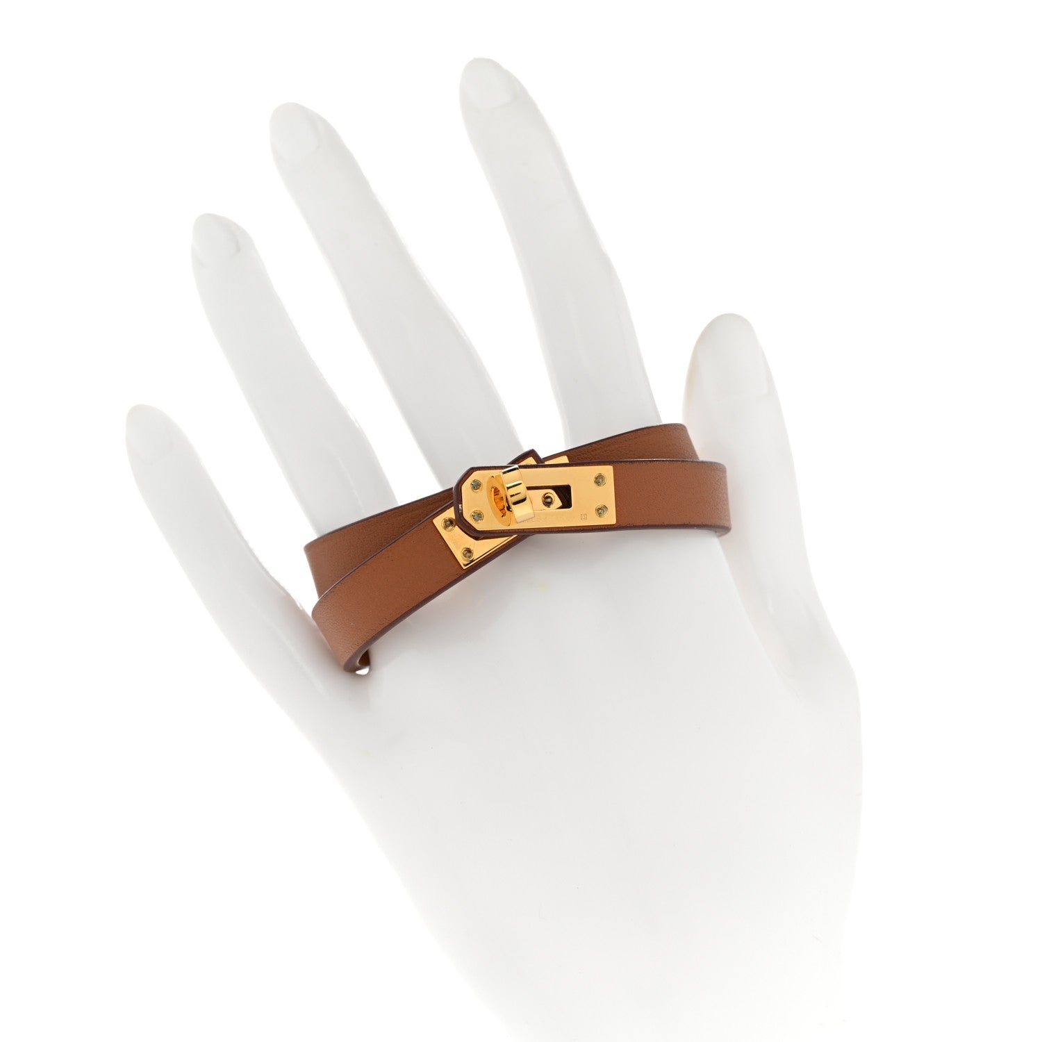 Hermes Swift Kelly Double Tour Bracelet T1 Gold 2 of 5