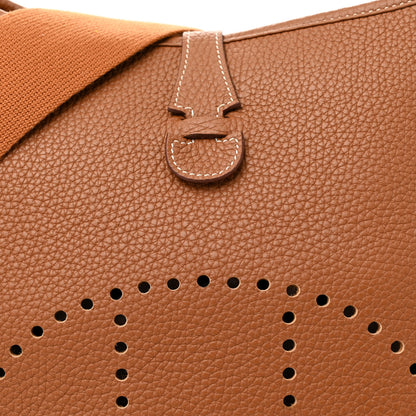 Hermes Taurillon Clemence Evelyne III PM Gold 8 of 11
