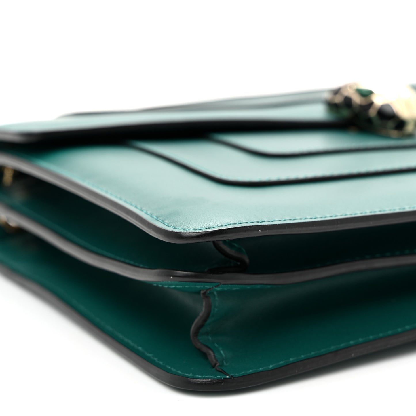 Calfskin Serpenti Forever Shoulder Bag Emerald Green