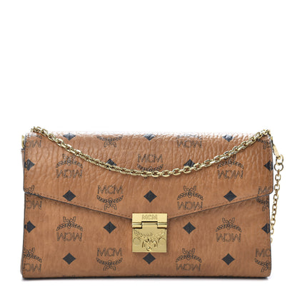 MCM Visetos Millie Wallet On Chain Cognac 1 of 10