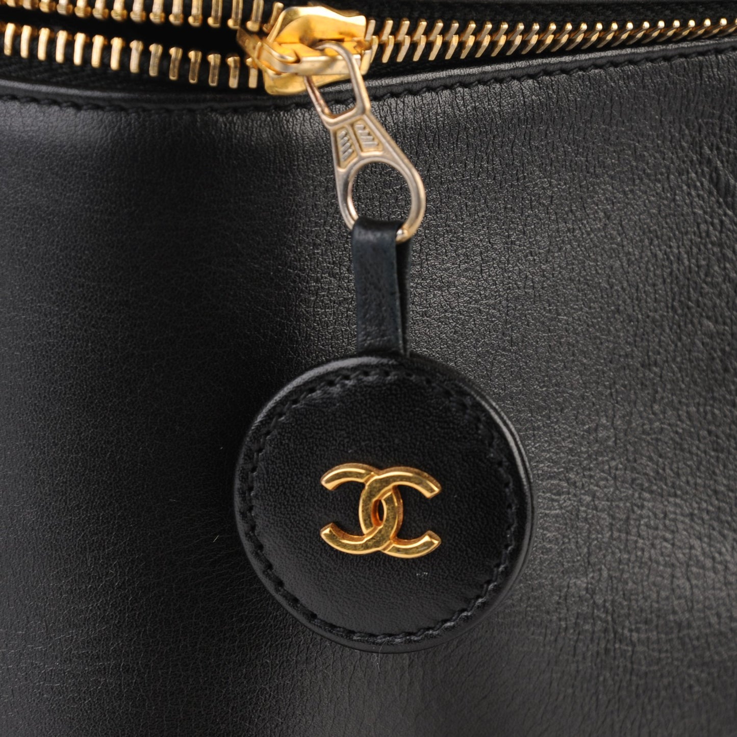 Lambskin Vanity Cosmetic Case Black