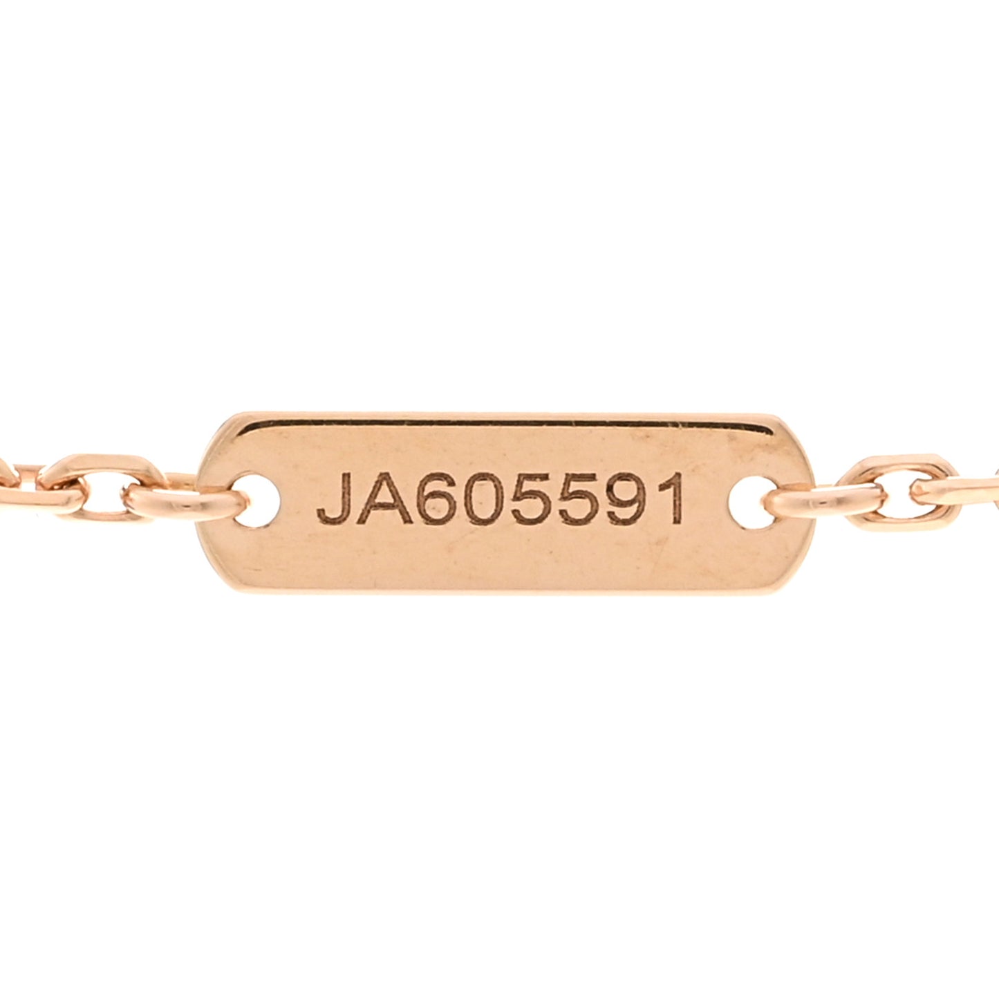 18K Rose Gold Gray Mother of Pearl Vintage Alhambra Pendant Necklace