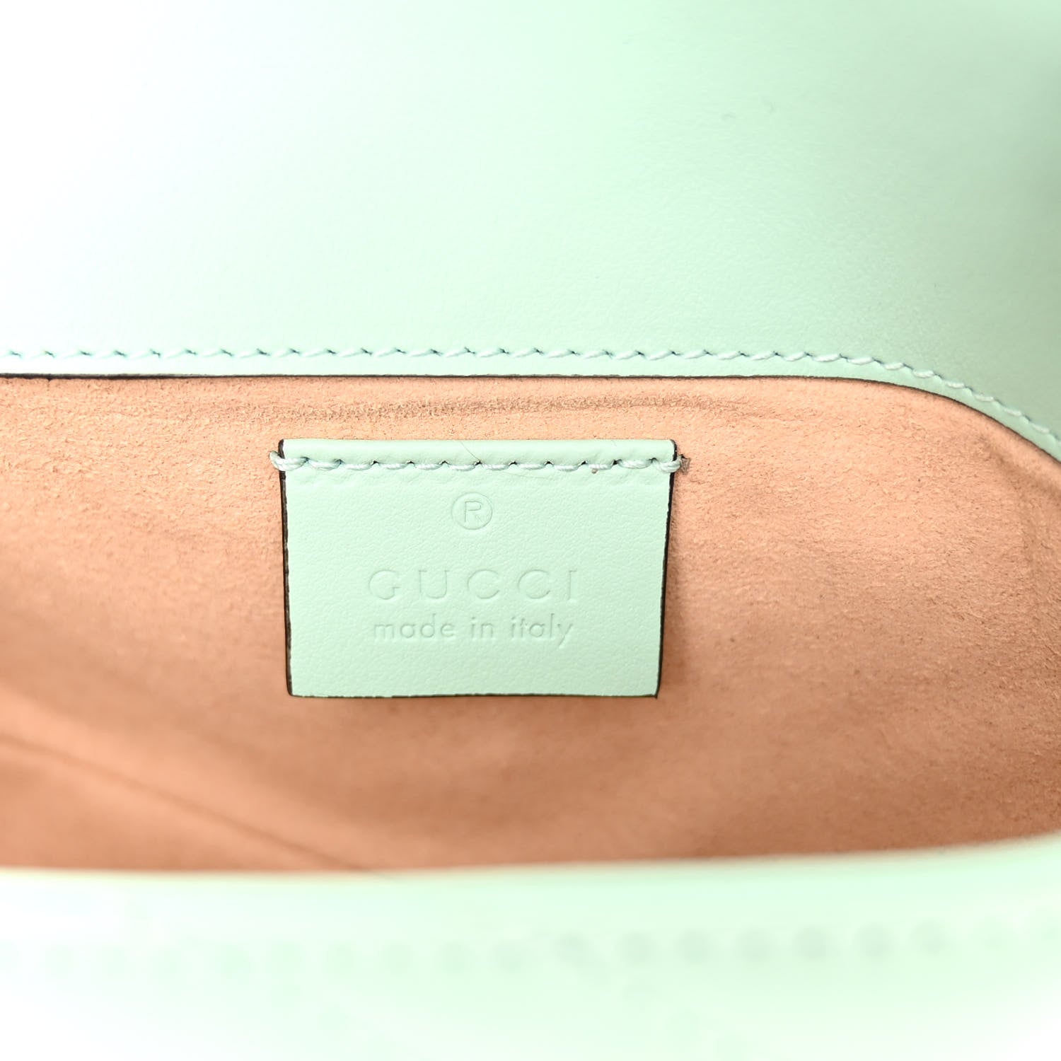 Gucci Calfskin Matelasse Super Mini GG Marmont Shoulder Bag Water Green 6 of 11