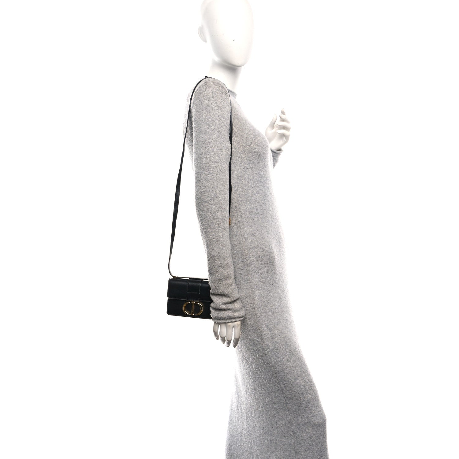 Christian Dior Smooth Calfskin 30 Montaigne Flap Bag Black 2 of 10
