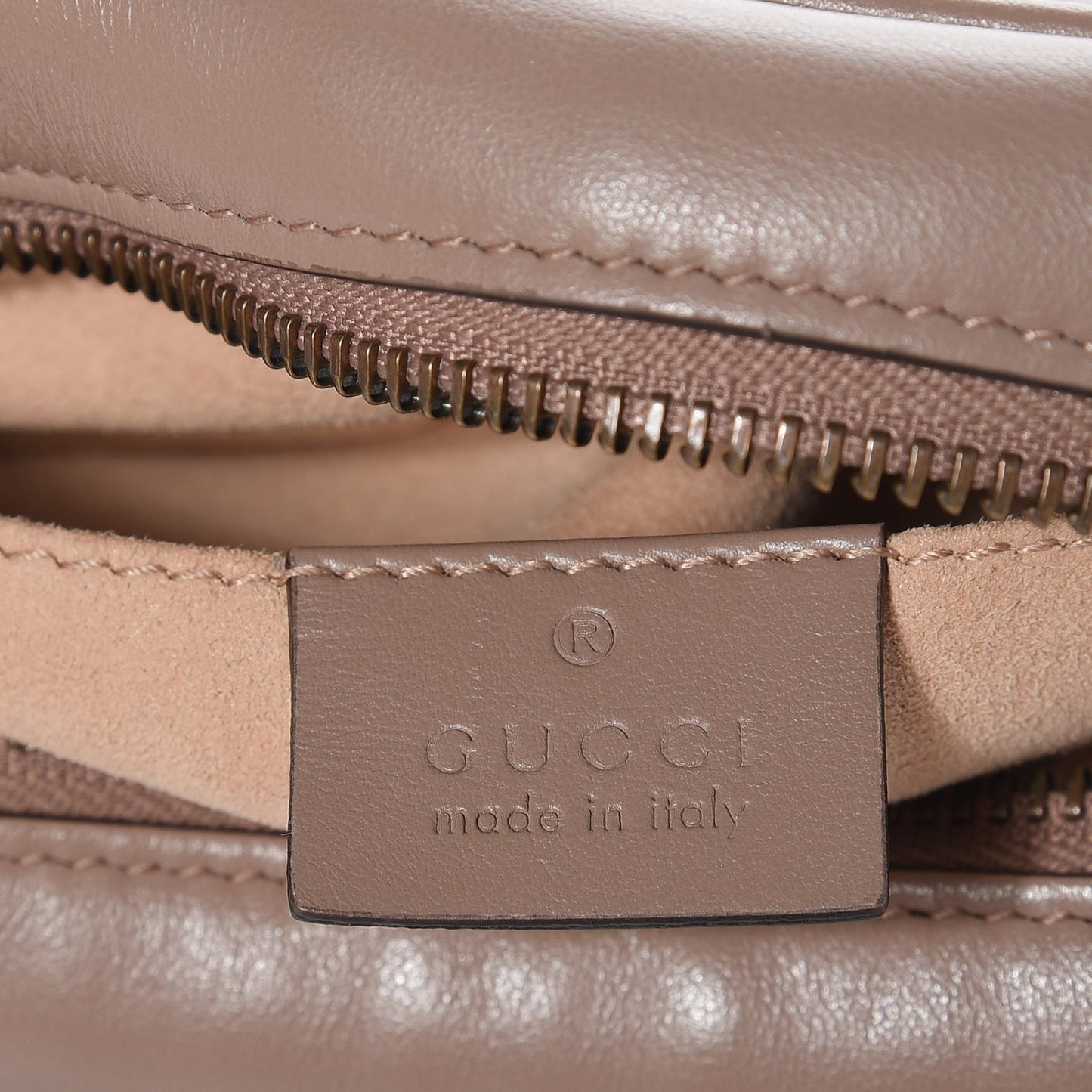 Calfskin Matelasse Mini GG Marmont Chain Shoulder Bag Nude
