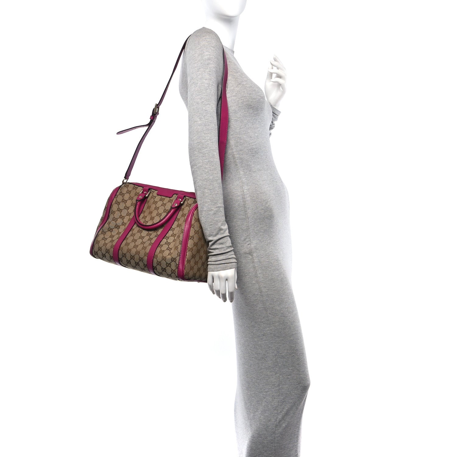 Gucci Monogram Medium Joy Boston Pink 3 of 11