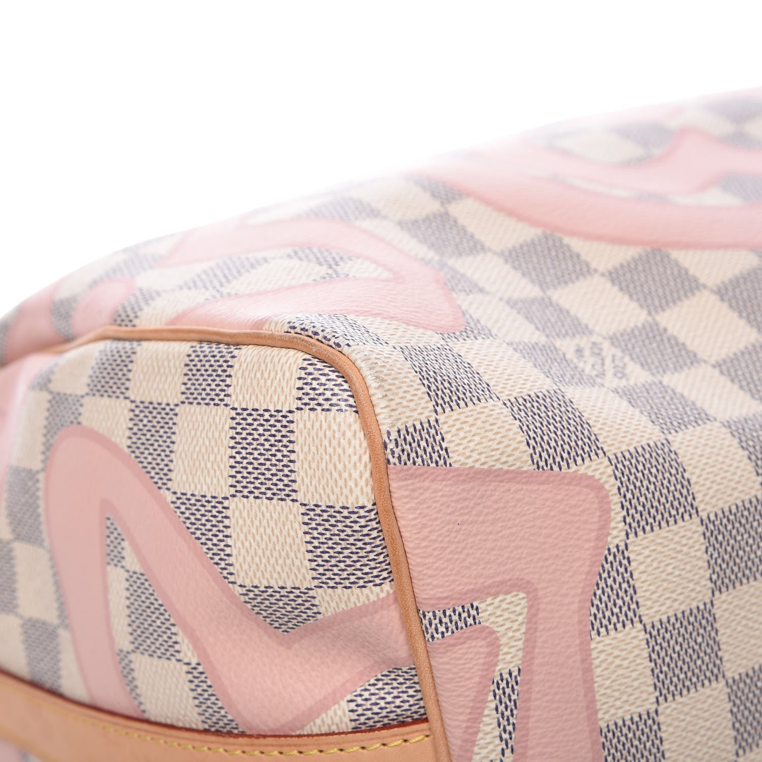 Louis Vuitton Damier Azur Tahitienne Speedy Bandouliere 30 Rose Ballerine 18 of 26
