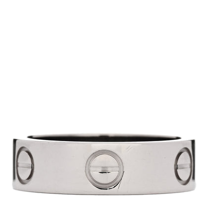 Cartier 18K White Gold 5.5mm LOVE Ring 52 6 3 of 4