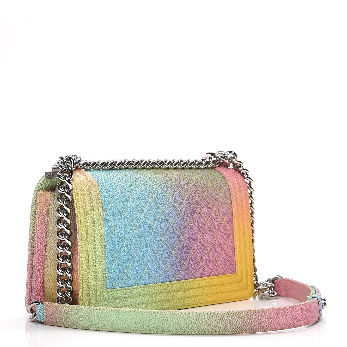 Caviar Quilted Medium Cuba Rainbow Boy Flap Multicolor