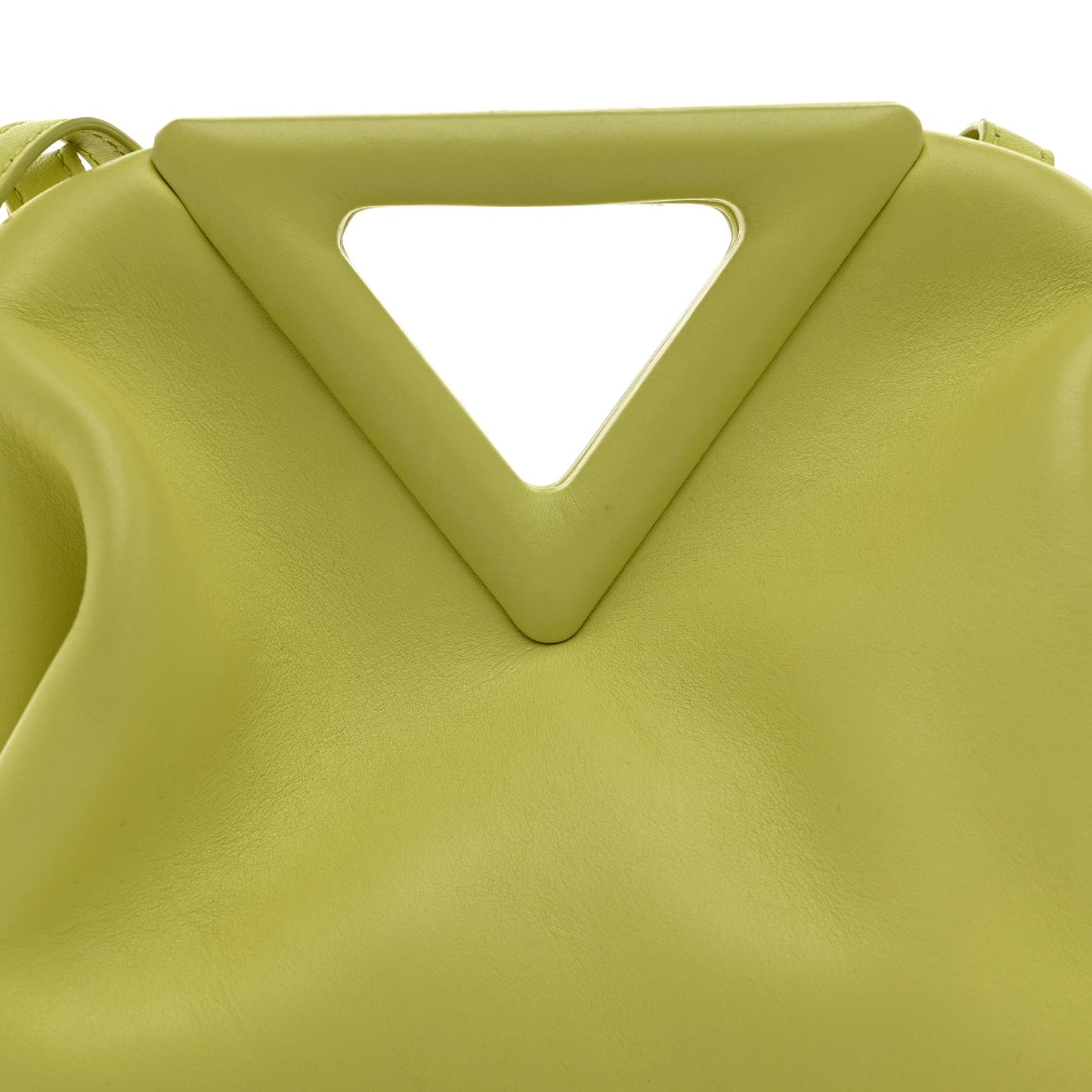 Calfskin Small The Point Triangle Bag Seagrass