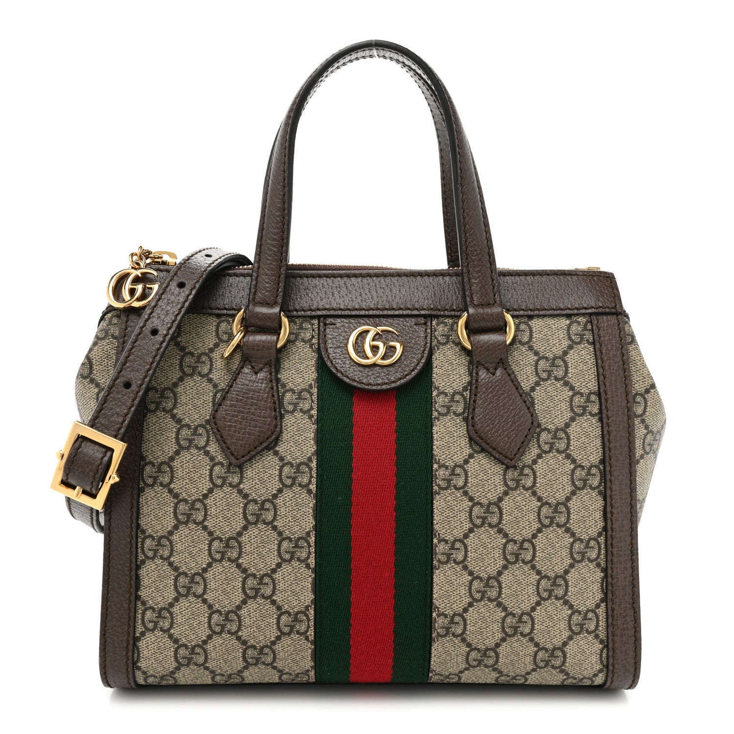 Gucci GG Supreme Monogram Small Ophidia Tote Bag Brown 1 of 14