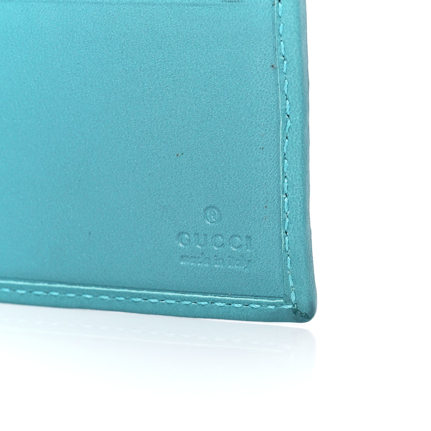 GG Plus Monogram Web Bi-Fold Wallet Blue Beige