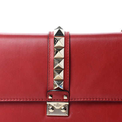Valentino Garavani Vitello Large Glam Lock Rockstud Flap Red 15 of 15