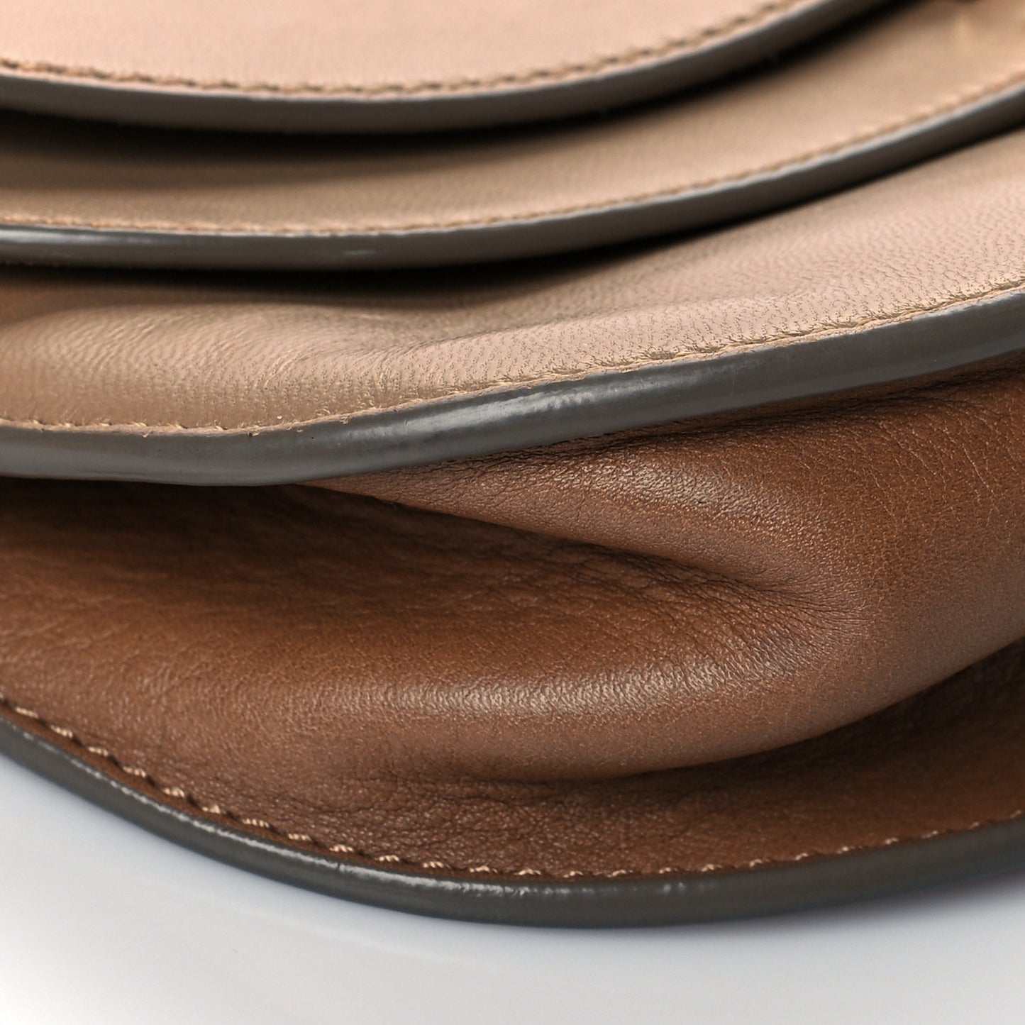 Calfskin Georgia Crossbody Bag Chestnut Cream