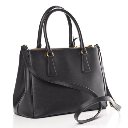 Prada Saffiano Small Galleria Double Zip Tote Black 3 of 16
