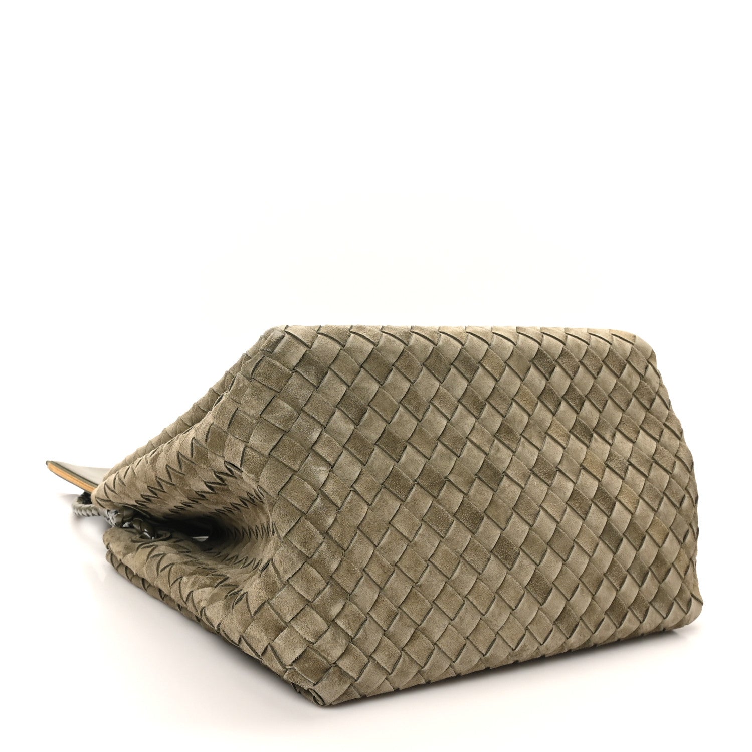 Bottega Veneta Suede Intrecciato Large Andiamo Parachute Shoulder Bag Cypress 5 of 11