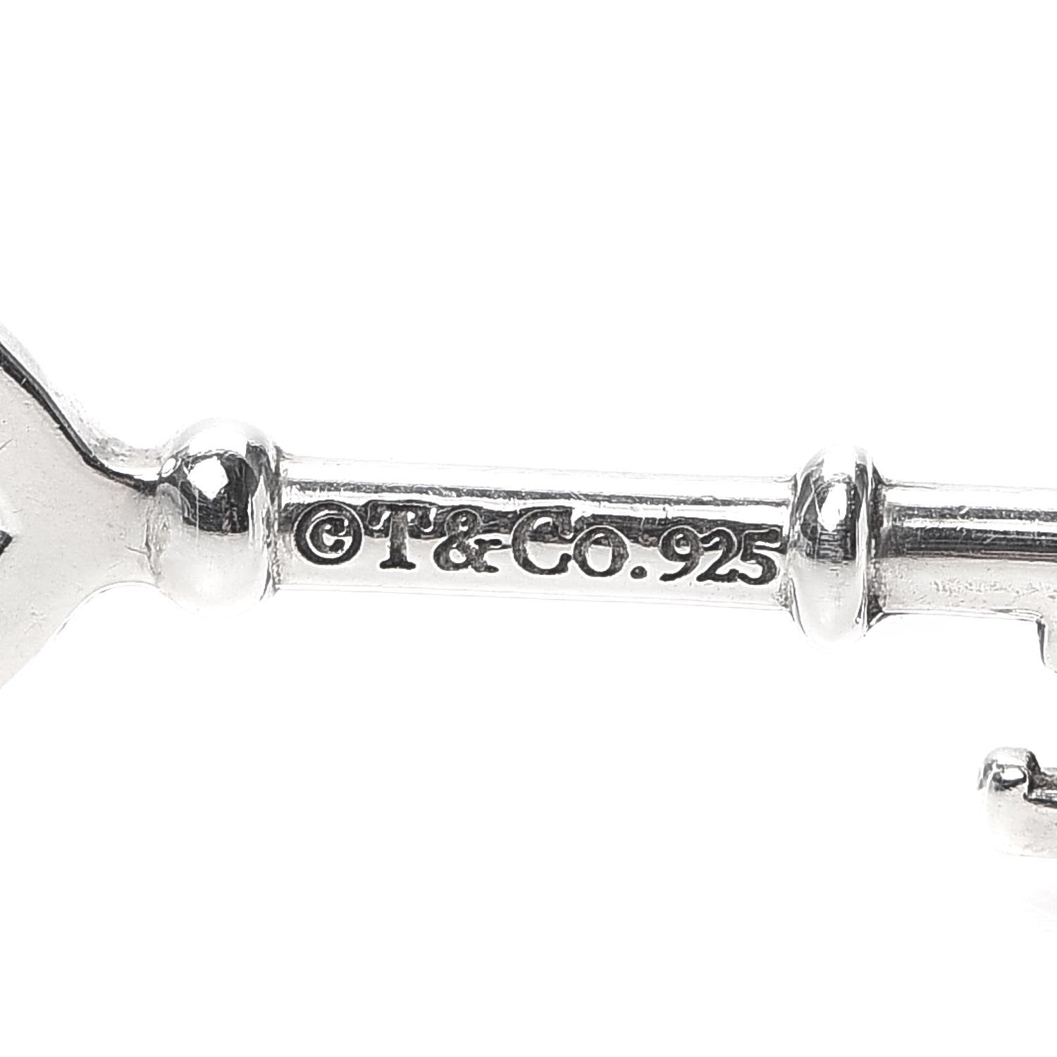Tiffany Sterling Silver Small Heart Key Pendant 3 of 3