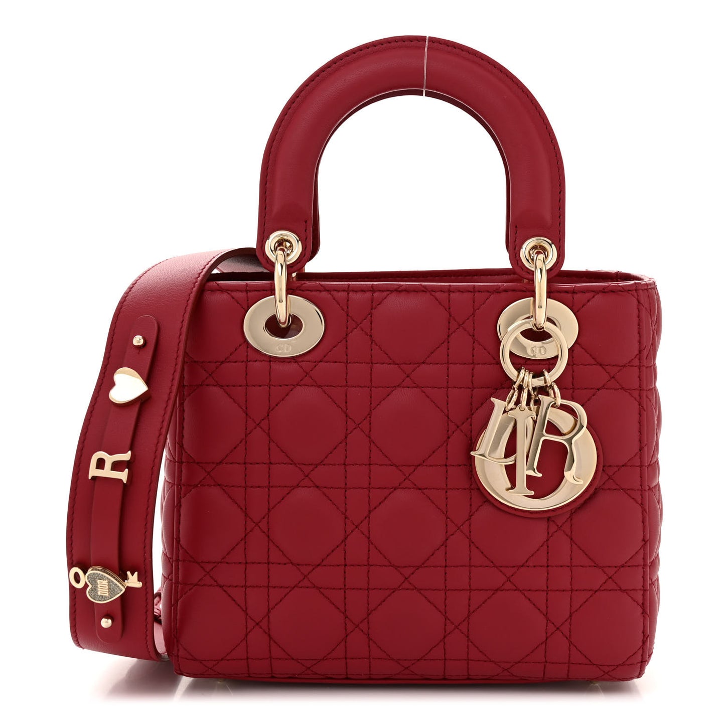 Lambskin Cannage Small My ABCDior Lady Dior Red