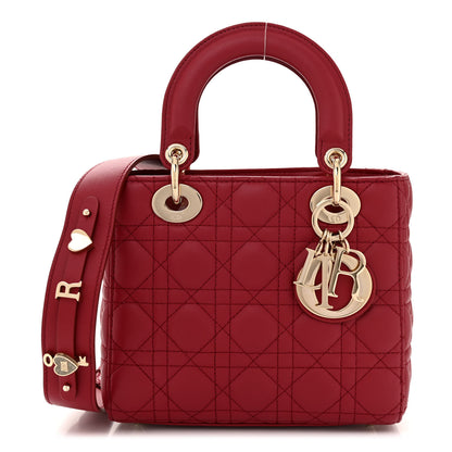 Christian Dior Lambskin Cannage Small My ABCDior Lady Dior Red 1 of 10