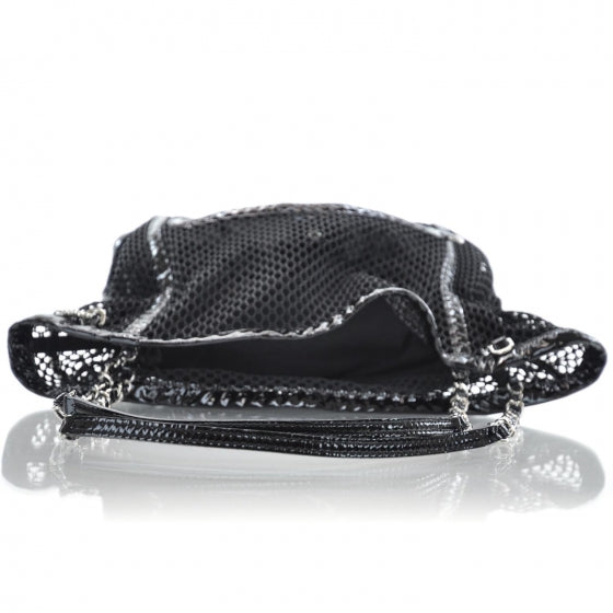 Chanel Patent Net Large La Madrague Tote Black 5 of 11