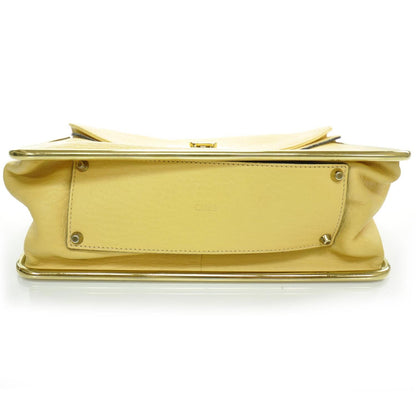 Chloe Grained Calfskin Sally Flap Bag Yellow 4 of 10
